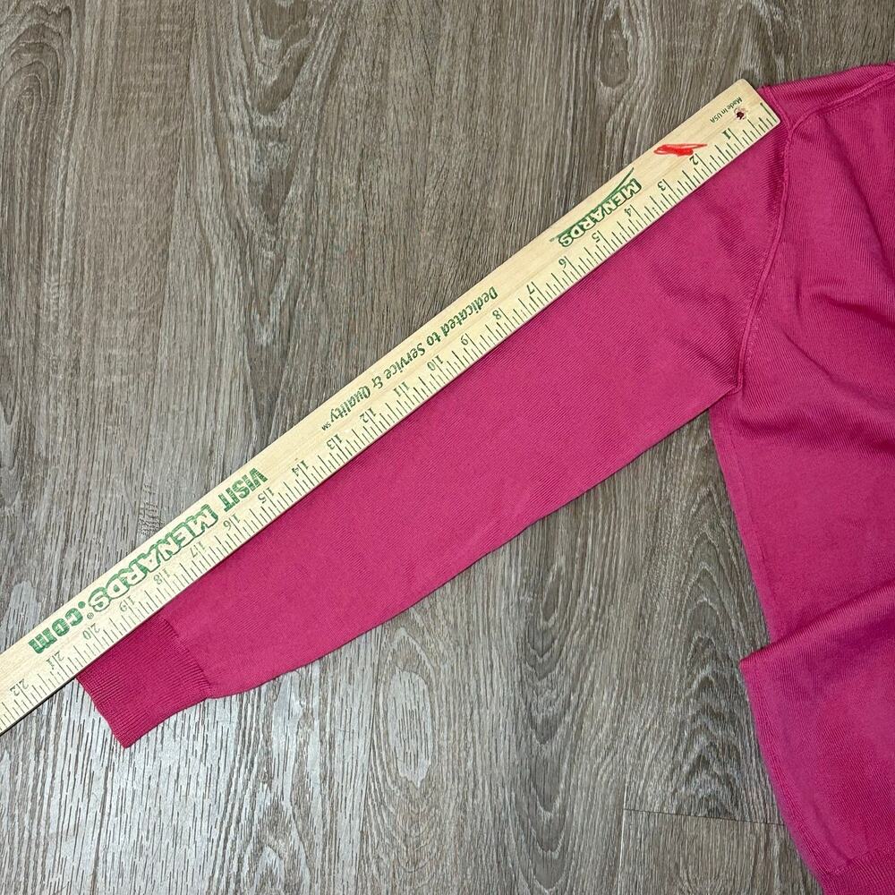 Kumikyoku Onward Kashiyama Hot Pink 100% Wool Cardigan Sweater, Japan Size 2 - Picture 9 of 10